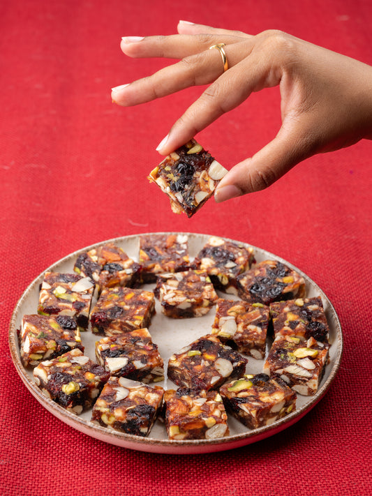 Sugarless Cranberry Burfi